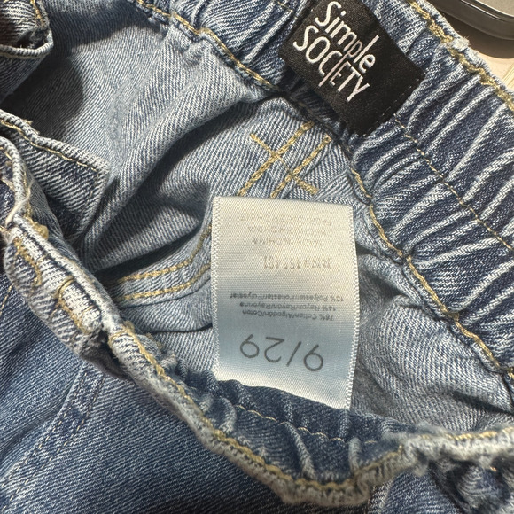 Simple Society Cargo Jeans Women 9/29 Baggy Loose Skater Y2K Utility Pants - Picture 7 of 8
